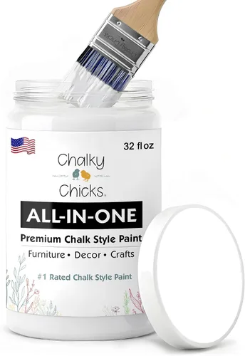 Miniatura 136 de Chalky Chicks - Pintura mate a la tiza, no requiere lijado, 4 onzas líquidas, color gris oscuro (Gun Metal Gray), para muebles, pintura sin Gris
