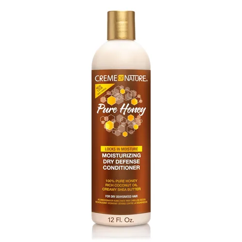 Miniatura 7 de Creme of Nature Champú hidratante Pure Honey Dry Defense, limpia y restaura suavemente la humedad, con aceite de coco y manteca de karité