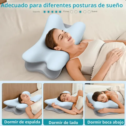Miniatura 7 de Almohada Cervical para el Cuello para Alivio del Dolor - Almohada Ergonómica para Quienes Duermen de Lado para Soporte del Cuello, Almohadas