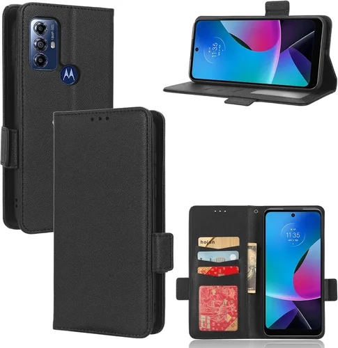 Miniatura 176 de Funda de piel sintética compatible con Motorola Moto E22 4G, funda de piel sintética compatible con Motorola Moto E22i 4G, color negro