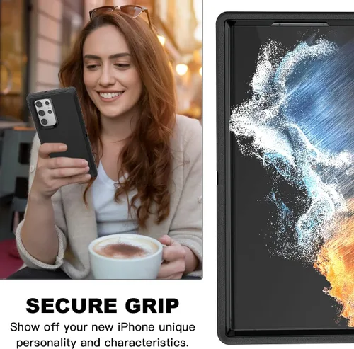 Miniatura 5 de AICase Funda para Galaxy S22 Ultra con protector de pantalla, protección contra caídas, resistente, a prueba de golpes y polvo, 3 capas, resistente