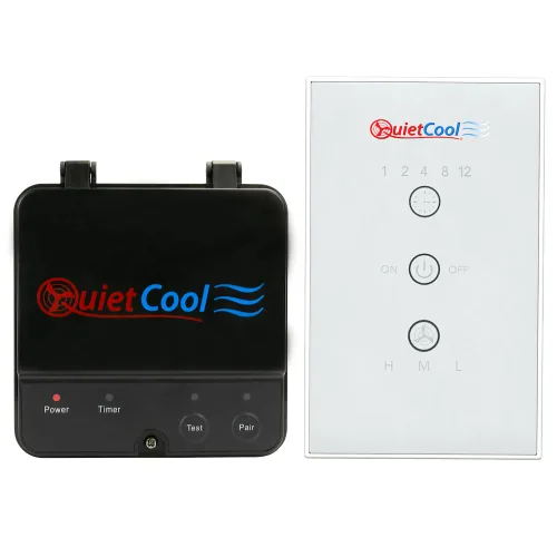 Miniatura 2 de Quietcool Kit de control inalámbrico para ventilador de toda la casa, no requiere cableado duro para interruptor de pared, capacidad de tres