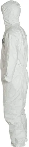 Miniatura 4 de Tyvek Traje desechable de Dupont con muñecas elásticas, tobillos y capucha (3XL) Blanco