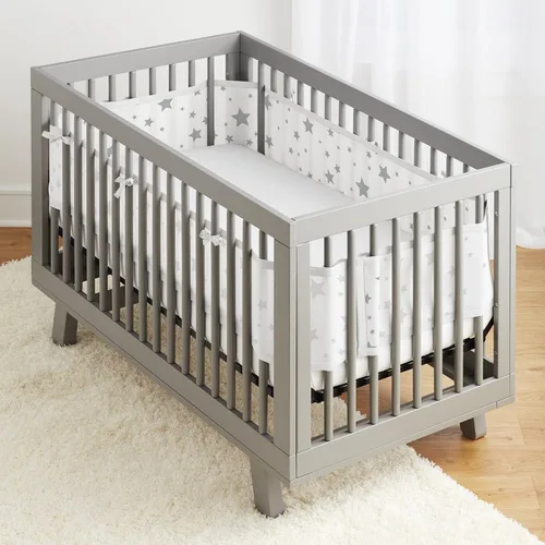 Miniatura 2 de BreathableBaby Forro de malla transpirable para cunas de tamaño completo, malla clásica de 3mm, estrella brillante (Tamaño 4FS cubre 3 o 4 lados)