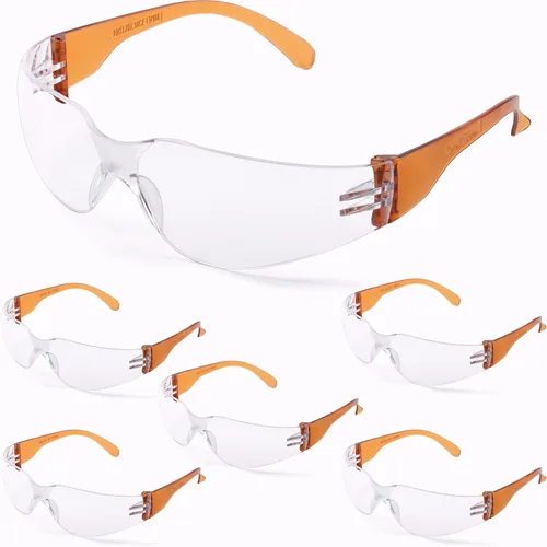 Miniatura 21 de BISON LIFE - Lentes de seguridad con protección envolvente resistente a arañazos, lente de policarbonato resistente a impactos ANSI Z87.1 4