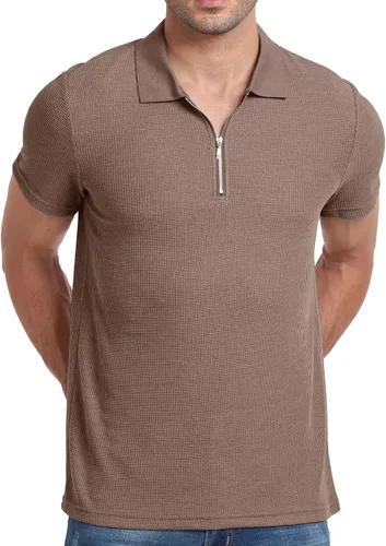 Miniatura 4 de Sailwind Polo de manga corta de punto gofre para hombre con cremallera de un cuarto