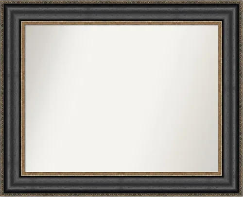 Miniatura 537 de Amanti Art Espejo personalizado, espejo de baño negro puente, espejo de pared o espejo de tocador de baño sobre el fregadero (26 x 26 pulgadas)
