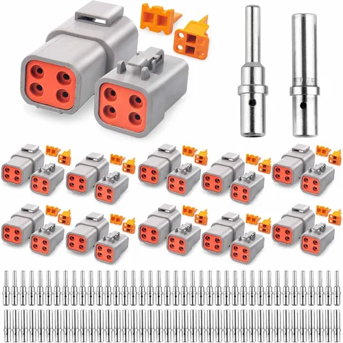 Miniatura 13 de JRready 6 pares de conectores Deutsch de 1 pin, ST6287-0106 IP67, impermeable, DTHD, conector de un solo pin para aplicaciones de alta resistencia