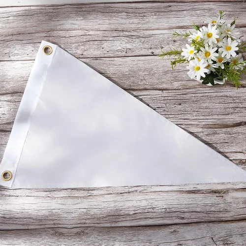 Miniatura 7 de Oudain Banderines de nailon en blanco de 12 x 18 pulgadas, banderines al aire libre para barcos, vela, exteriores, hogar, gimnasios, negocios