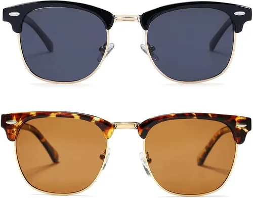 Miniatura 13 de Pro Acme Gafas de sol polarizadas semi sin montura con protección UV 400 para mujeres y hombres