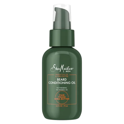 SheaMoisture Aceite acondicionador de barba para una barba completa aceite de maracuja y manteca de karité para hidratar y suavizar 3.2 onzas