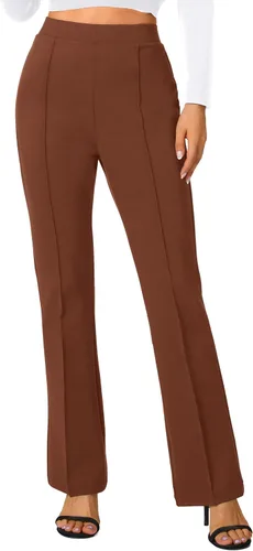 Miniatura 76 de Urban CoCo Pantalones de trabajo elásticos con corte de bota, pantalones de yoga pequeños para oficina casual