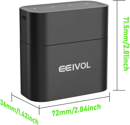 Miniatura 2 de Paquete de 4 baterías AA recargables con cargador integrado de 3000 mWh 1.5 V de larga duración, carga rápida independiente, a prueba de fugas