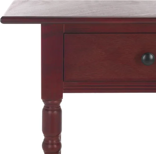 Miniatura 7 de SAFAVIEH Home Collection - Mesa consola de cereza oscura de romero con cajones y estante, consola de almacenamiento clásica contemporánea, diseño