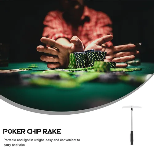 Miniatura 7 de ibasenice Rake telescópico de la viruta del póker que recoge la barra 27 pulgadas Metal plástico poker Chip colector para juegos y uso doméstico