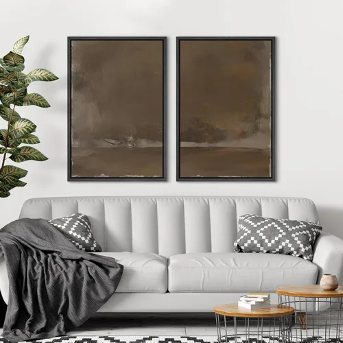 Miniatura 94 de SIGNFORD Lienzo enmarcado para pared, juego de arte con hojas de palmera de selva, polígonos geométricos, formas abstractas, ilustración, arte