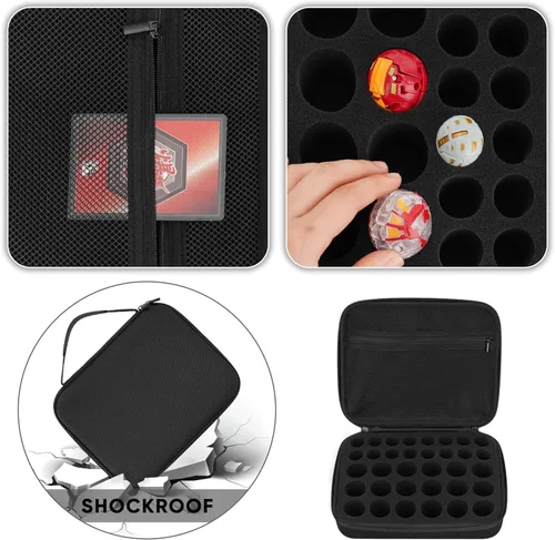 Miniatura 3 de Toy Storage Box Compatible with Bakugan Battle Planet,BakuCores,Armored Alliance,Geogan Rising,Sponge is Pre-Slotted in Two Sizes,Compatible with