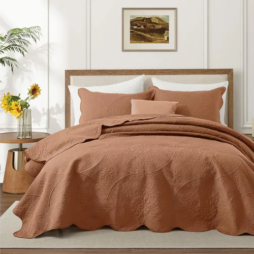 Miniatura 26 de MOONLIGHT20015 Paquete de 8 Colchas Tamaño King para Cama (106" x 96") - Venta al Por Mayor para Hoteles, Dormitorios de Huéspedes y Airbnbs - Gris