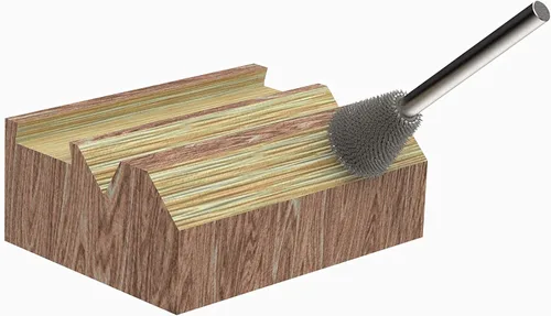 Miniatura 4 de Kutzall Rebaba giratoria original Dove Tail, eje de 1⁄8 pulgadas, broca de talla de madera fina para Dremel, Foredom, DeWalt, Milwaukee. Carburo