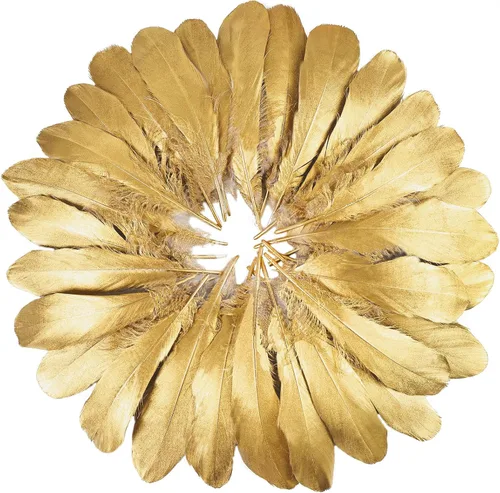 Miniatura 32 de FeelfunFeather 120 piezas de plumas de ganso gris natural de 6-8 Pulgadas 15-20cm, plumas decorativas a granel para manualidades DIY, cosplay