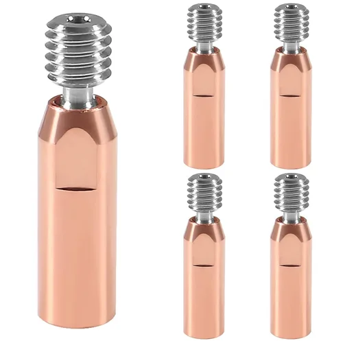 Miniatura 11 de 5 piezas CR10 bimetálico Heatbreak, actualización suave todo metal bimetálico cobre titanio Heatbreak garganta alta temperatura para Creality 3D