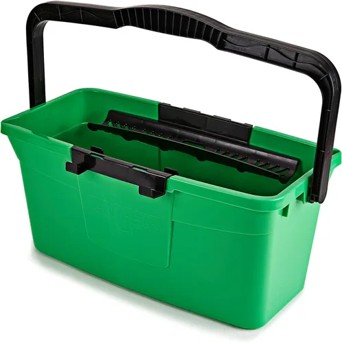 Miniatura 11 de Unger AK015 Kit de limpieza de ventanas PRO Set – Funda para lavadora eléctrica, escobilla ErgoTec, cubo 18L, limpiador líquido de vidrio 1L