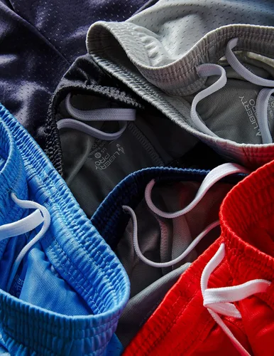 Miniatura 5 de Paquete de 5 pantalones cortos deportivos para niños, de malla, baloncesto, ropa juvenil, equipo deportivo con bolsillos