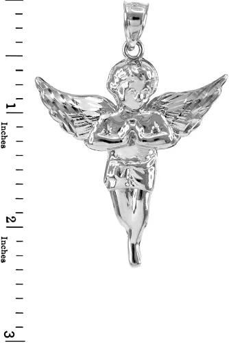 Miniatura 2 de Alta Polaco 925plata esterlina ángel colgante (Tamaño Grande)