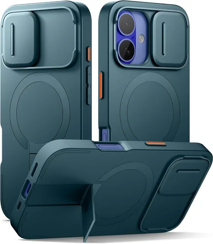 Miniatura 57 de SURITCH - Funda para iPhone 17 Pro Max con cubierta de control de cámara, cubierta para cámara y soporte ajustable, compatible con MagSafe, a prueba