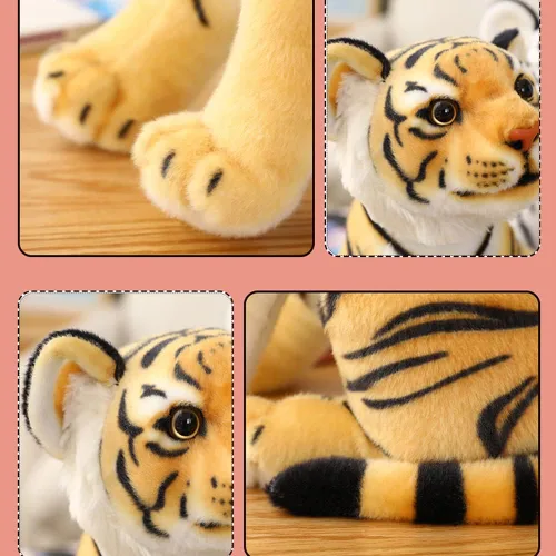 Miniatura 4 de GUDVES Tiger Tale Toys - Peluche de tigre blanco de 7.8 pulgadas, bonito y realista regalo para niños