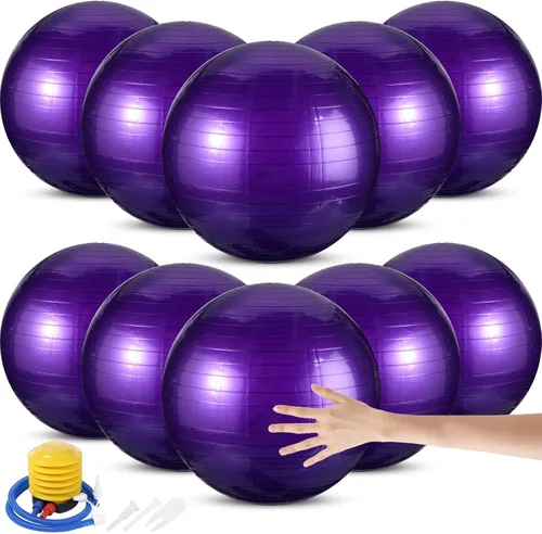 Miniatura 8 de Jerify Pelota de ejercicio de 10 piezas de pelota de pilates, pelota de yoga a granel para fitness, embarazo, parto, silla de bola de núcleo,