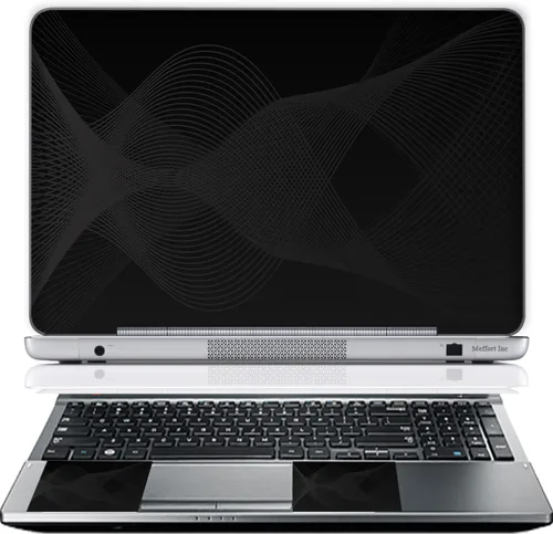 Miniatura 8 de Meffort Inc Adhesivo decorativo para laptop de hasta 12.3 pulgadas (incluye 2 muñequeras) - Nubes de galaxia