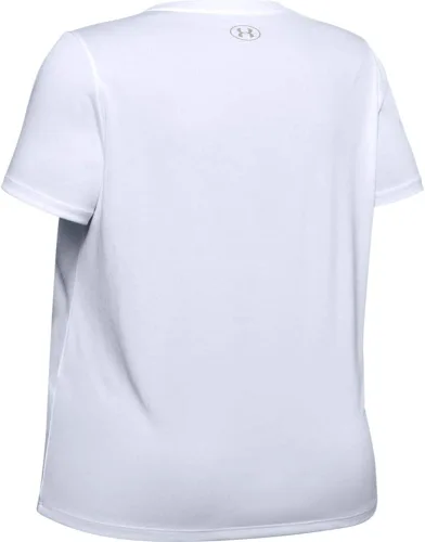 Miniatura 8 de Under Armour - Camiseta UA Tech de manga corta y cuello en V para mujer, unicolor