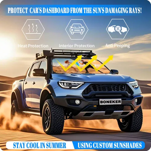 Miniatura 8 de Parasol personalizado para parabrisas de coche nuevo 2025, parasol parabrisas personalizado 2024 2023 con logotipo de foto y texto, parasol plegable