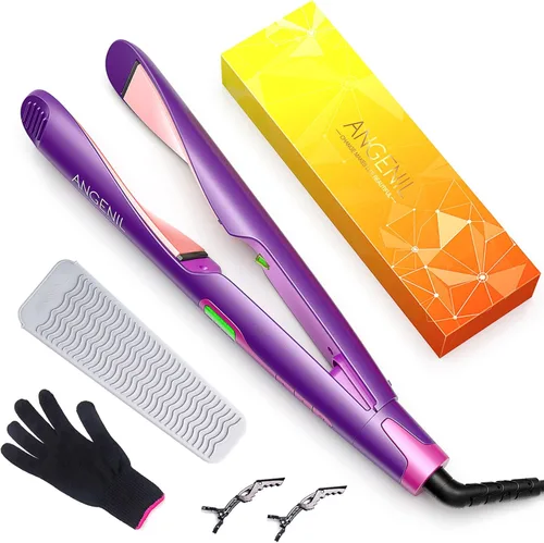 Miniatura 11 de ANGENIL Plancha Plana de Cerámica Pro Twist de 1 Pulgada, Alisador y Rizador de Cabello de Doble Voltaje 2 en 1, Multi-Estilizadores Plancha Plana