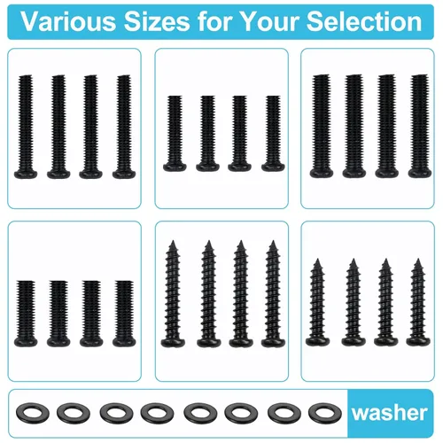 Miniatura 6 de Kit de tornillos y arandelas universales para soporte de TV Insignia Sony Toshiba RCA Roku TV Mount Patas, incluye arandelas