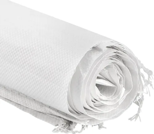 Miniatura 3 de SEUNMUK Paquete de 50 bolsas de arena vacías de 18 x 30 pulgadas, bolsas de arena de polipropileno tejido blanco vacías, bolsas de arena resistentes