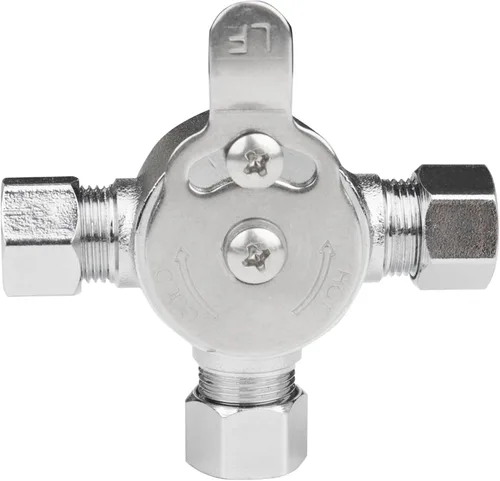 Miniatura 5 de WHK Válvula mezcladora de agua, mezclador de agua fría caliente, entradas y salida es de 3/8 pulgadas por conexión de compresión en el fregadero
