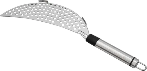 Miniatura 7 de AUEAR, Colador de pasta de mano de acero inoxidable para diferentes herramientas de cocina de olla y sartén (1 paquete, con asa)