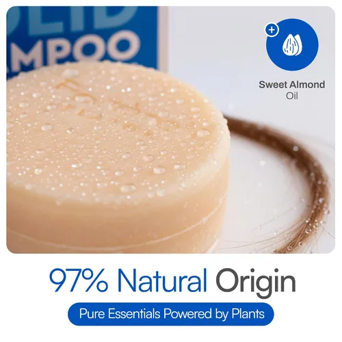 Miniatura 8 de Foltene PHARMA Champú sólido anticaspa – Barra de champú sólido contra la caspa para cuero cabelludo escamoso, picazón y seco – 97% de origen