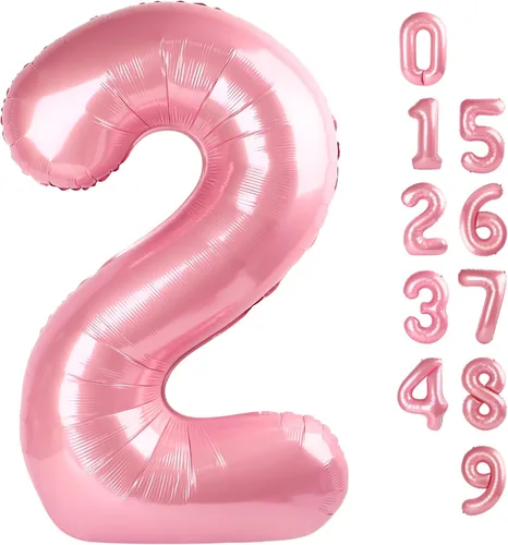 Miniatura 387 de Globos de números de 5 globos de 40 pulgadas, decoraciones de cumpleaños azules para niños y niñas, globos de números azul marino grandes