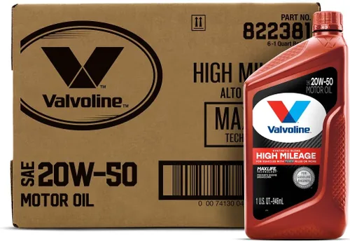 Miniatura 62 de Valvoline - Aceite de motor de mezcla sintética SAE 10W-40 de alto millaje, con MaxLife Technology, 5 cuartos de galón