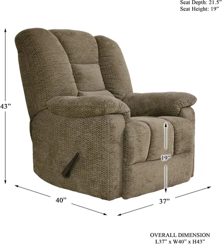 Miniatura 3 de Homelegance Silla reclinable manual, marrón