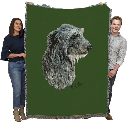 Miniatura 15 de Pure Country Weavers Manta tejida Scottish Deerhound Blue BG por Robert May - Manta de tapiz de algodón, fabricada en los Estados Unidos, 72 x 54