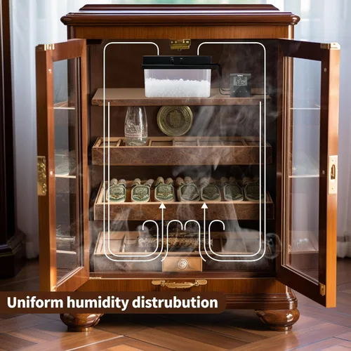 Miniatura 6 de Briidea Humidificadores eléctricos para gabinete (10-50 pies cúbicos), 30% HR ~ 80% RH valores de ajuste de humedad, temperatura y humedad