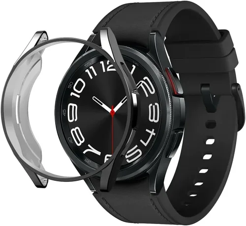 Miniatura 3 de Funda compatible con Samsung Galaxy Watch 6 Classic de 1.693 in 2023, suave TPU chapado en todo el contorno, a prueba de arañazos, funda protectora