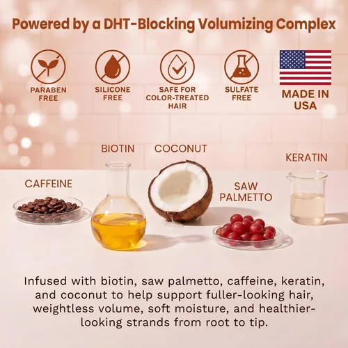 Miniatura 3 de Champú y acondicionador de biotina volumizing – Champú de volumen natural para mujeres Volumen de cabello sin sulfato champú y acondicionador