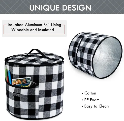 Miniatura 3 de BAGSPRITE Cubierta antipolvo compatible con Instant Pot 6 cuartos de galón, cubierta aislada para olla a presión con bolsillos para accesorios