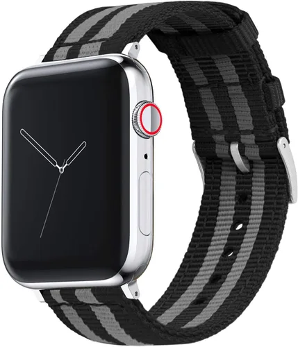 Miniatura 14 de BARTON WATCH BANDS - Correas de reloj de nailon de estilo militar compatibles con modelos de Apple Watch - 1, 2, 3, 4, 5, 6, 7, 8, 9, 10, SE, Ultra