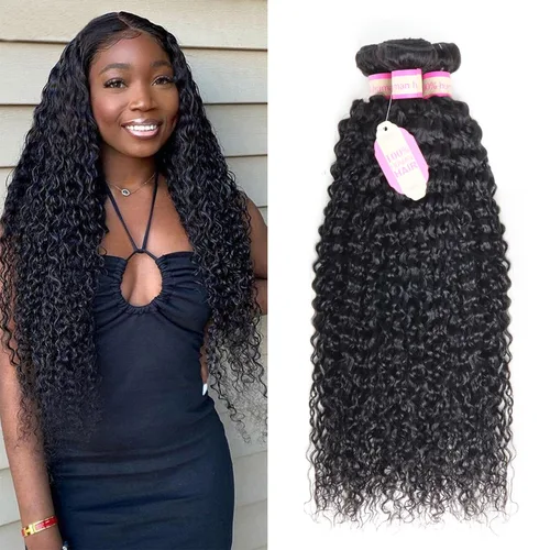 Miniatura 12 de Cabello humano rizado con cierre de encaje de 4 x 4, cabello humano prearrancado Jerry rizado ondulado 12A sin procesar brasileño virgen cierre